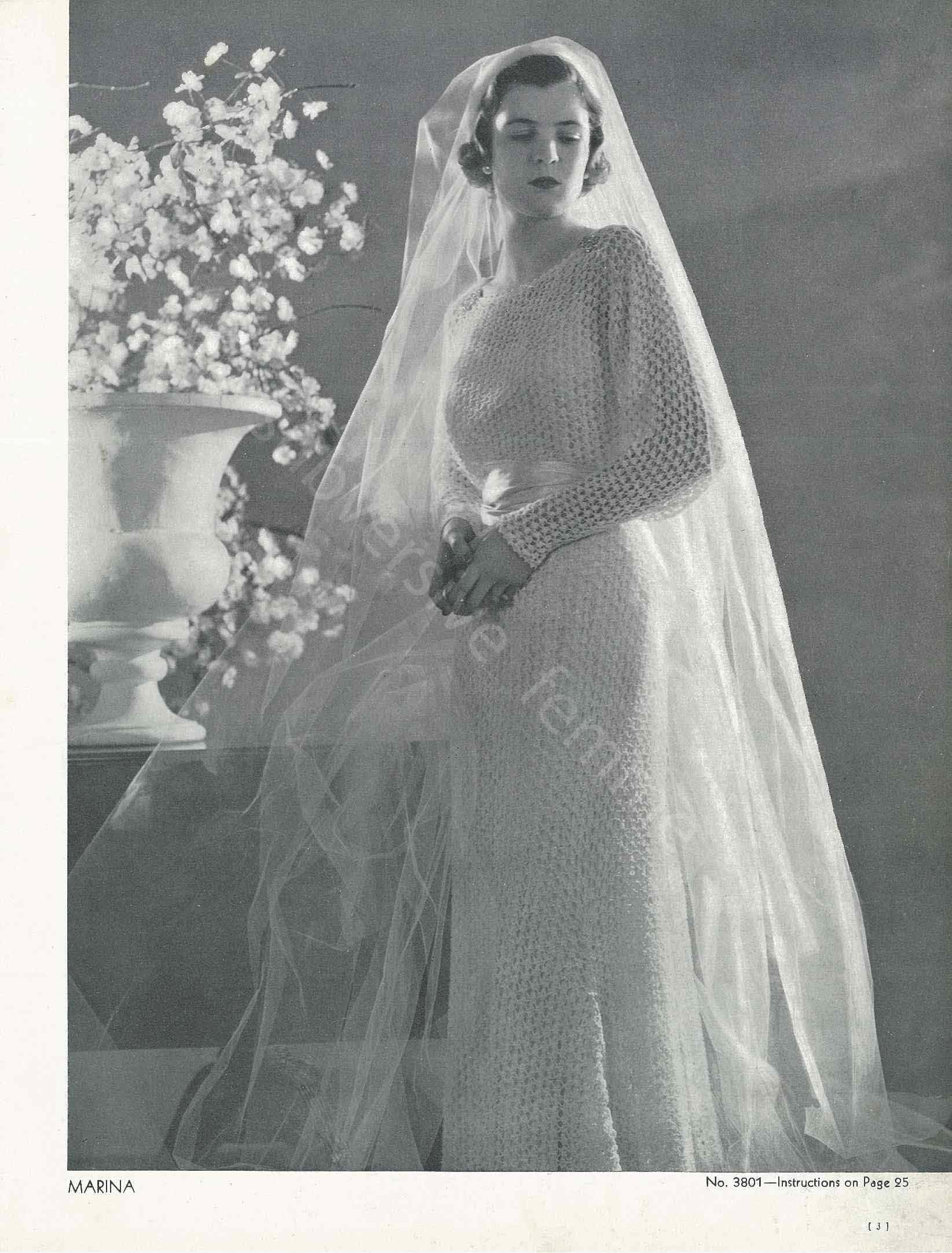 Early 1930s Art Deco lace wedding dress ...