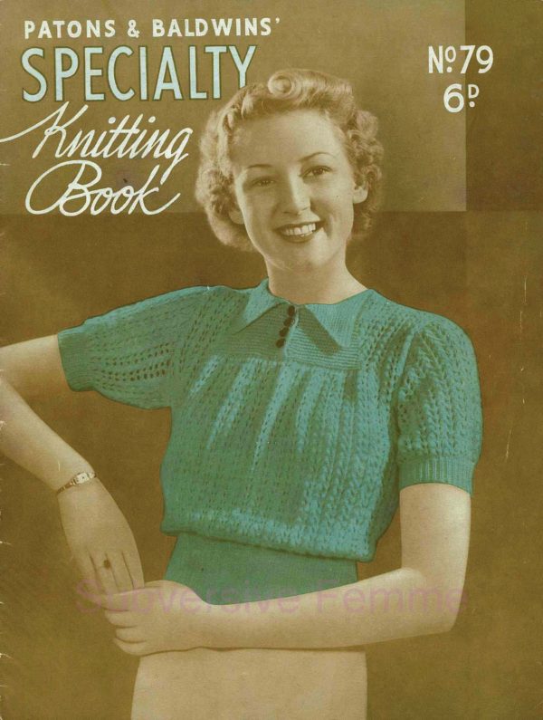 patons and baldwins specialty knitting book vintage patterns