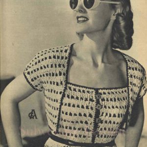 vintage knitting patterns dress 1950s