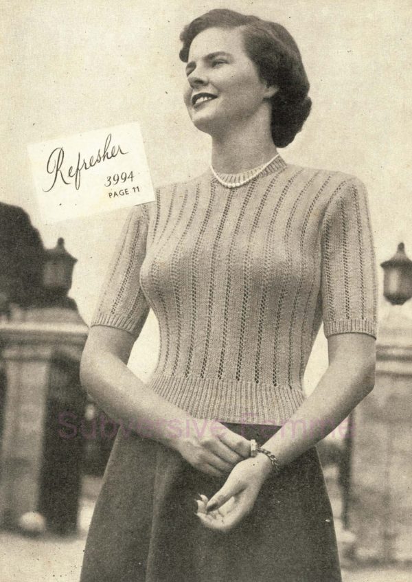 sunglo matrons knitting pattern refresher jumper sweater vintage