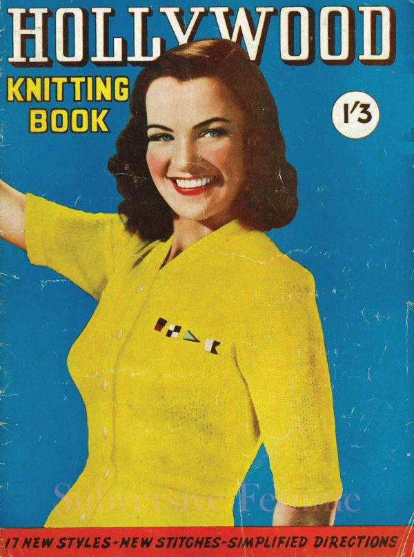 vintage hollywood knits knitting patterns 1940s