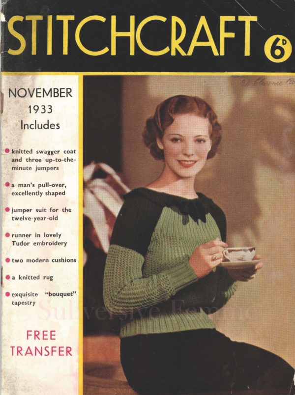 stitchcraft magazine 1933 vintage knitting patterns 1930s