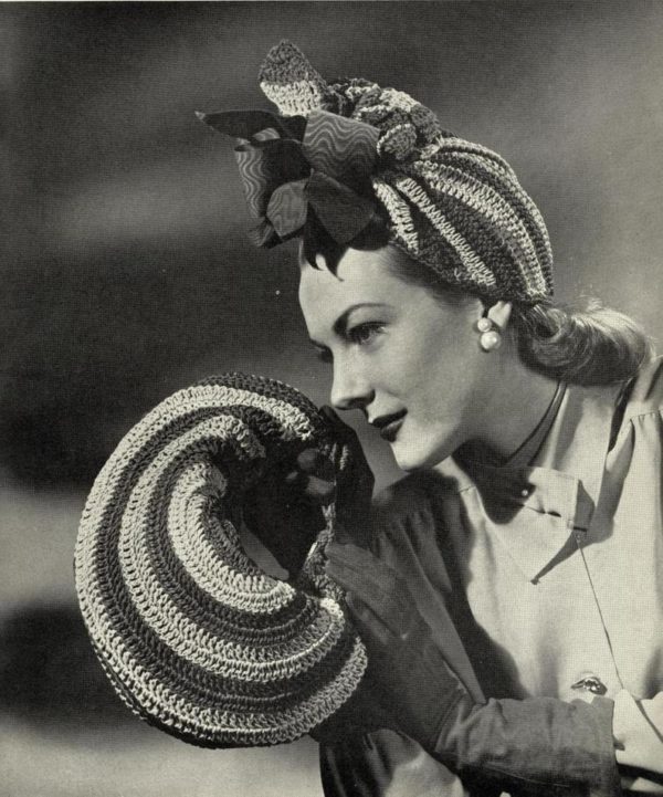 1940s crochet turban carmen miranda