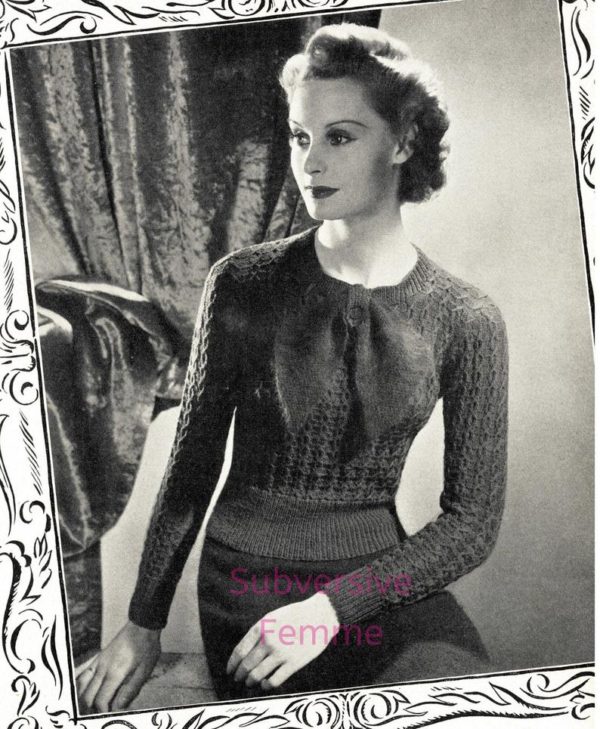 stitchcraft magazine vintage knitting patterns lace jumper
