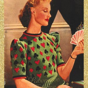 rockabilly vintage knitting patterns 1940s vintageknittingpatternlady lady sweater jumer womens