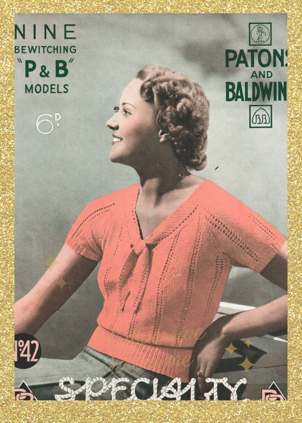 vintage knitting patterns 1930s womens