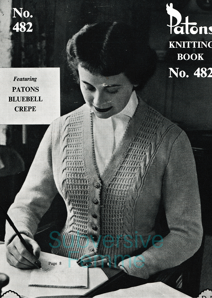 vintage knitting patterns 1950s