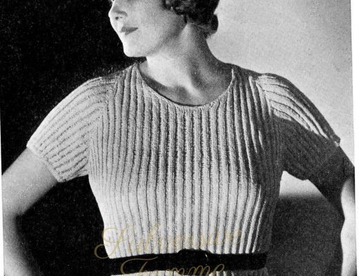 free vintage knitting patterns 1930s minerva sweater jumper