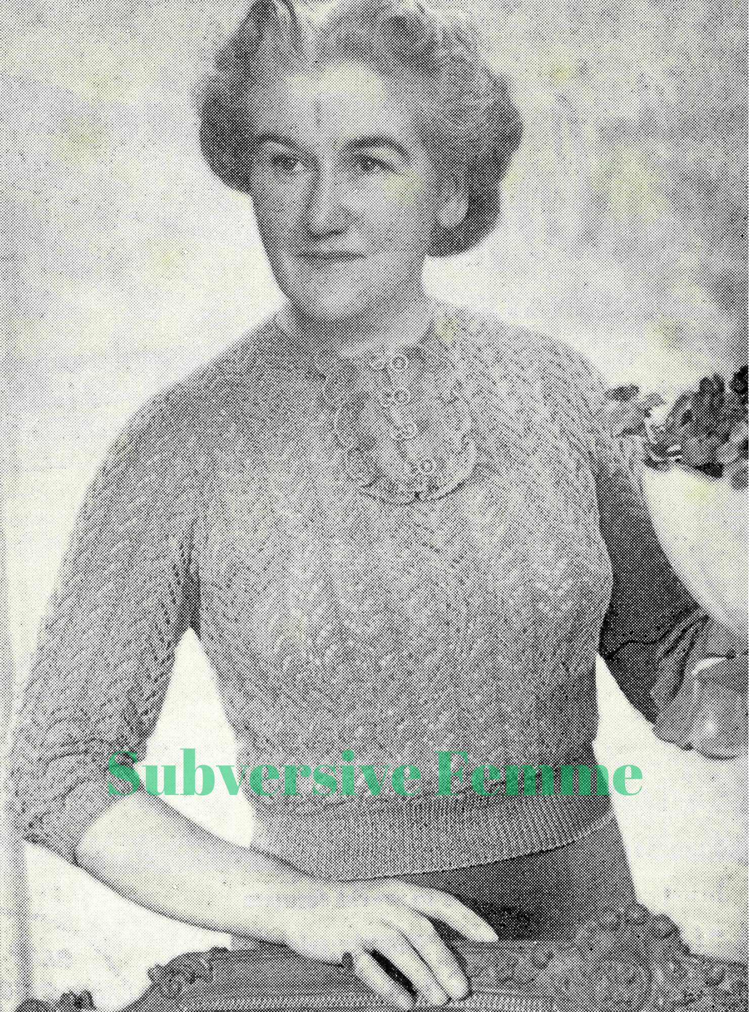 vintage knitting pattens free subversive femme 1950s