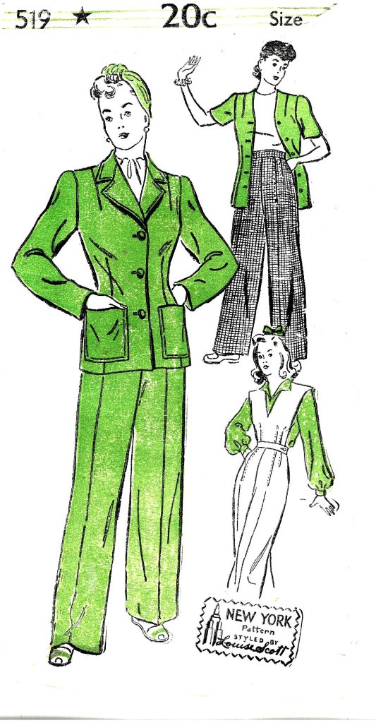 1940s rosie vintage sewing pattern