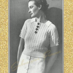1930s vintage knitting pattern fashion sweater